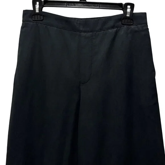 Madewell Womens Wide Leg Pull-On Pants In Crepe Black Size S